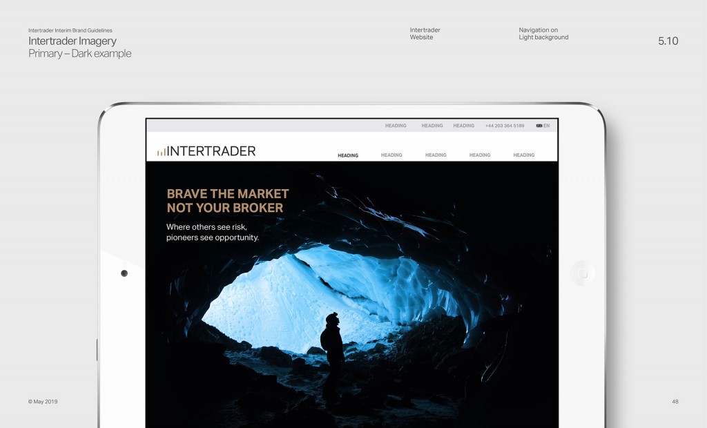 Intertrader Brand Guidelines Examples Page